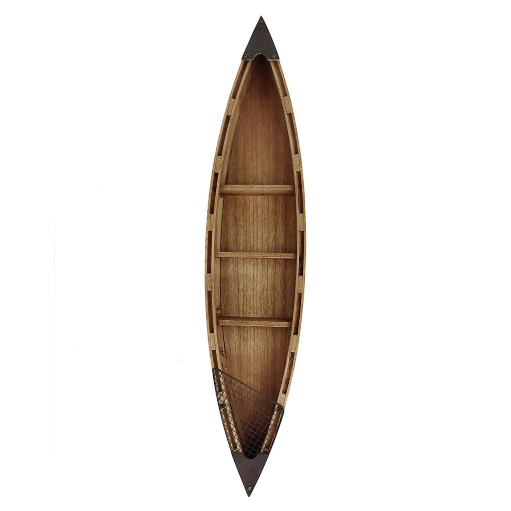 Decorative wooden canoe
