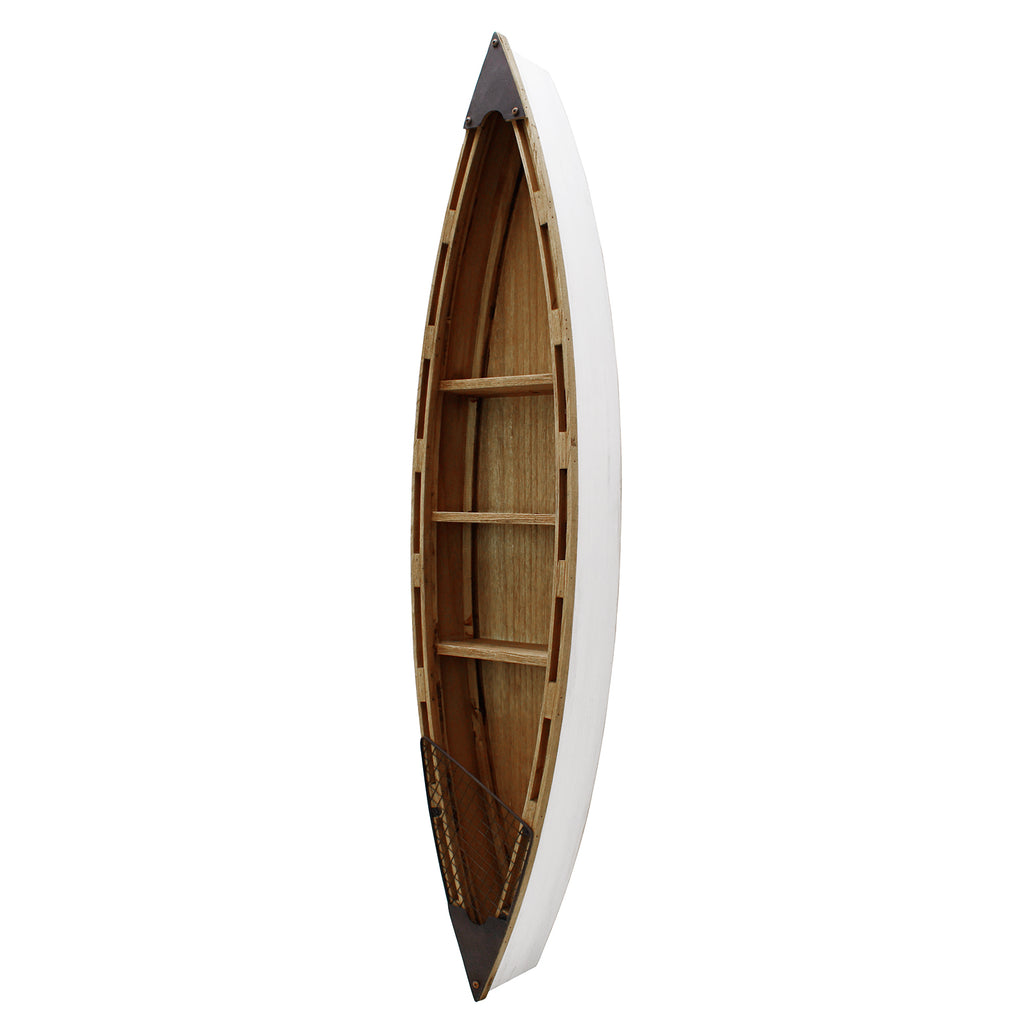 Decorative wooden canoe