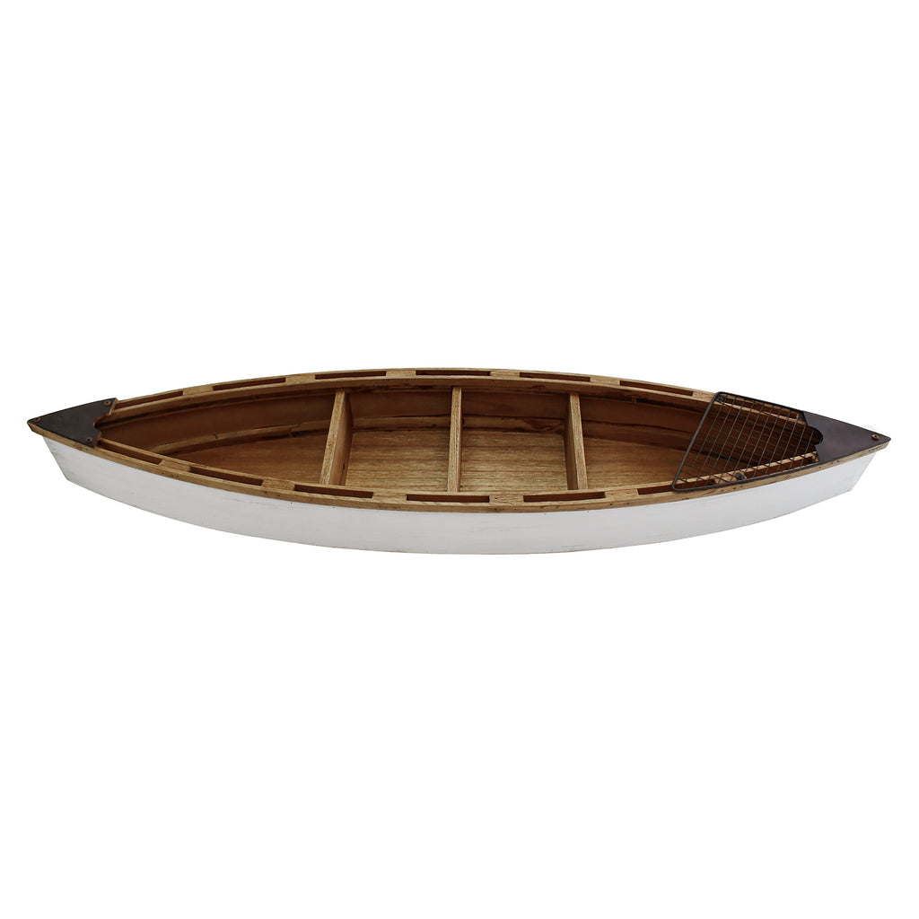 Decorative wooden canoe