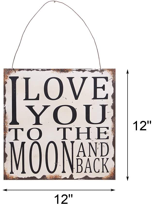 Vintage Metal Wall Sign Love