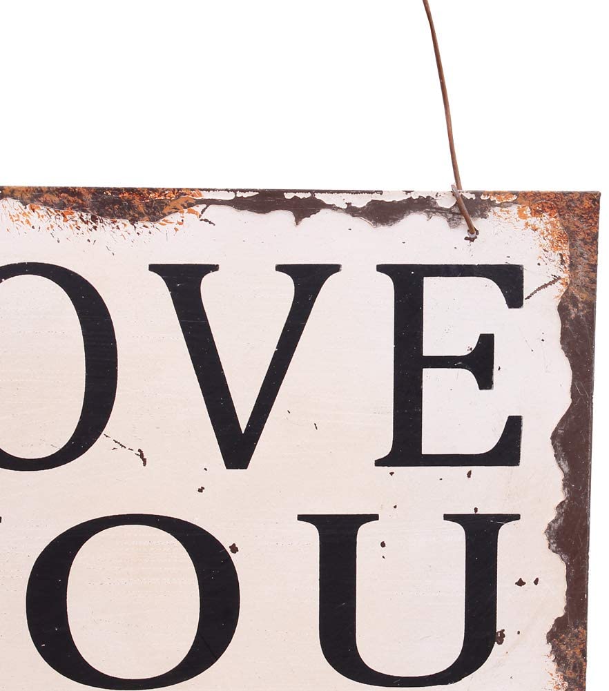 Vintage Metal Wall Sign Love