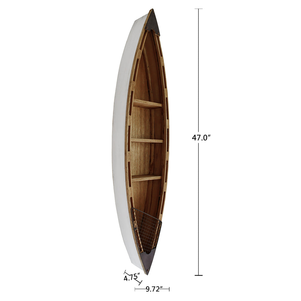 Decorative wooden canoe