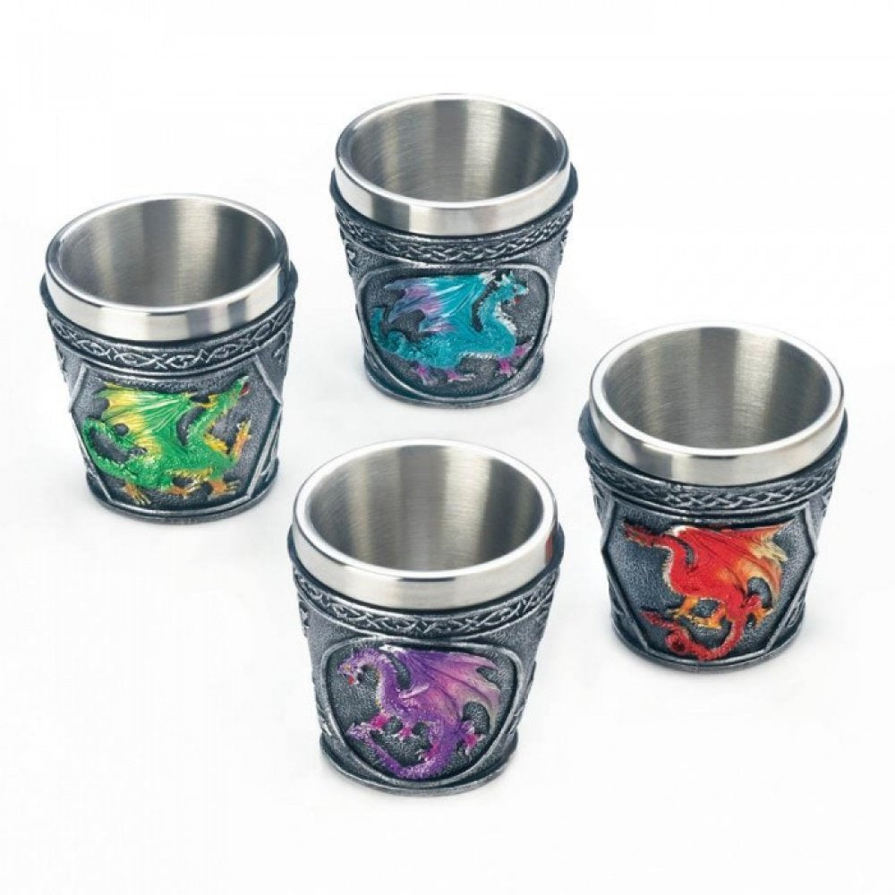 Mythical Dragons Shot Glass Set Of 4