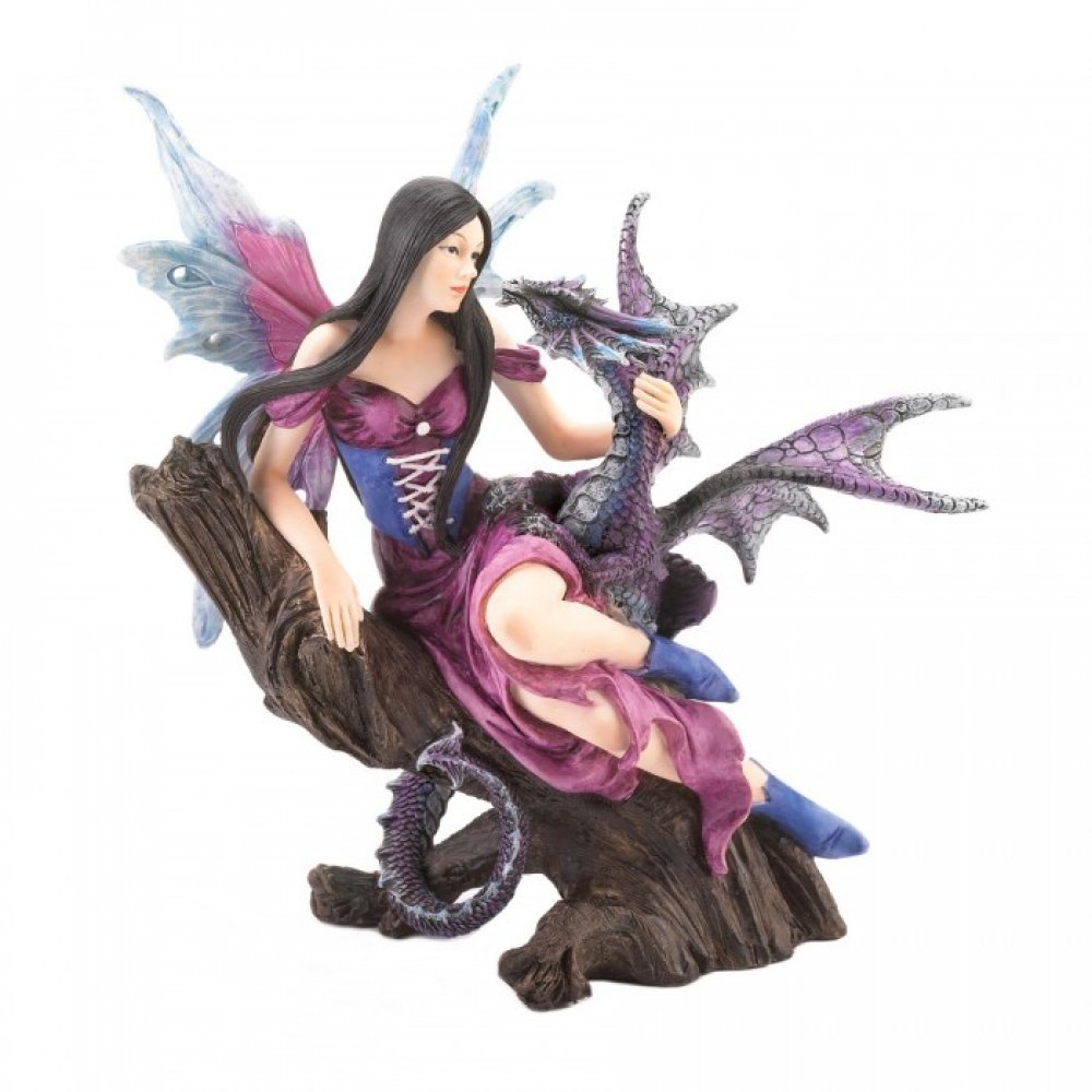 Fairy And Dragon Figurine