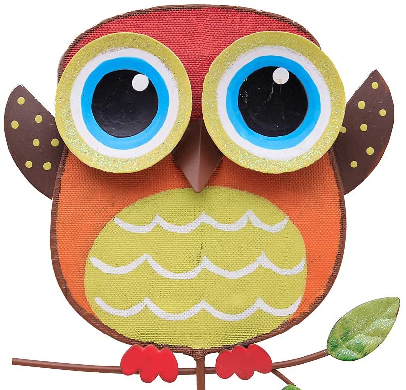 Metal Owl Garden Stake set