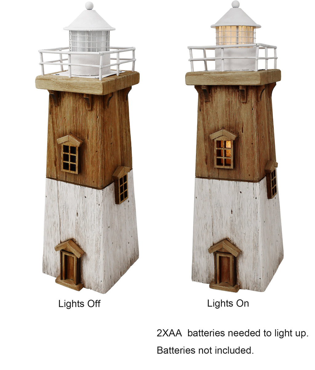Lighthouse with lights 13.78"