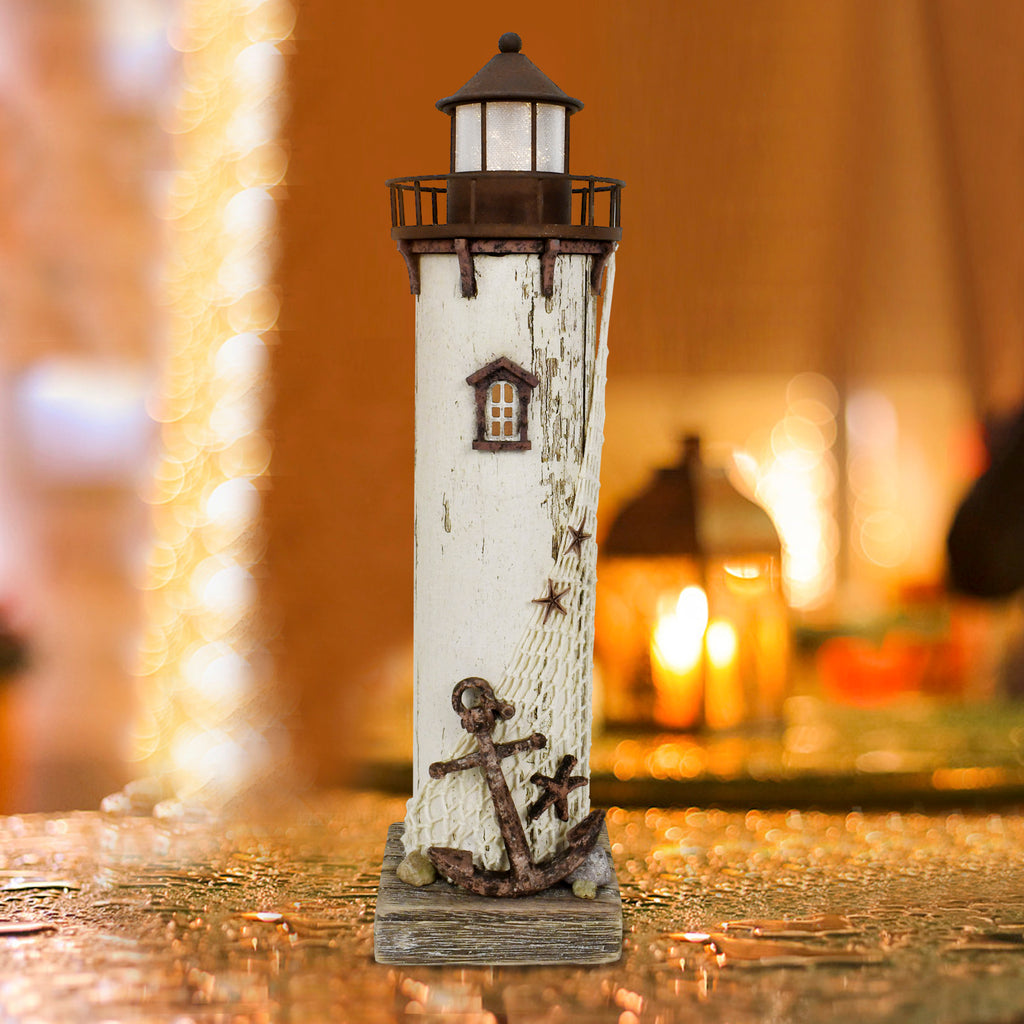 Lighthouse with lights 14.75"