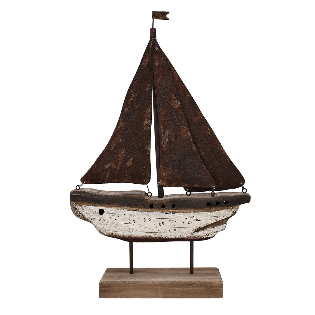 Wooden Metal Sailboat