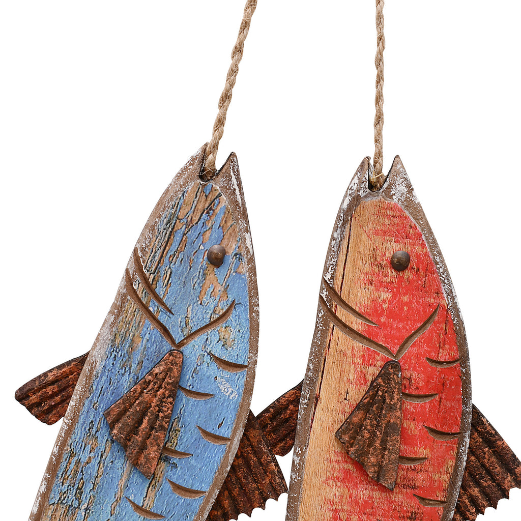 Antiqued pair of fish