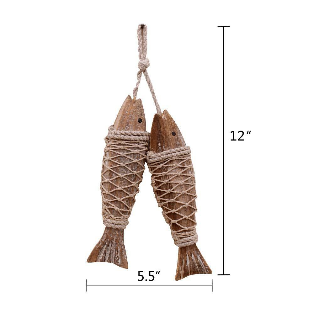 Wood Fish Decor Set