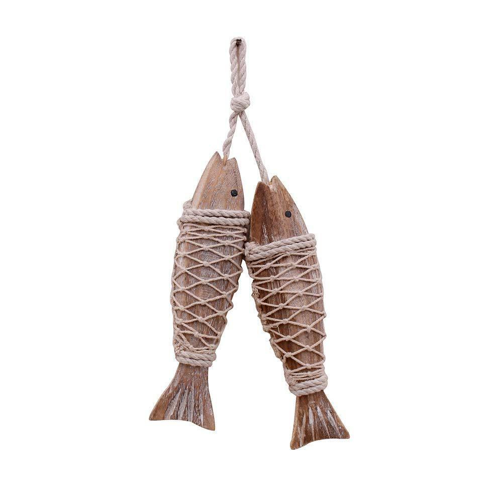 Wood Fish Decor Set