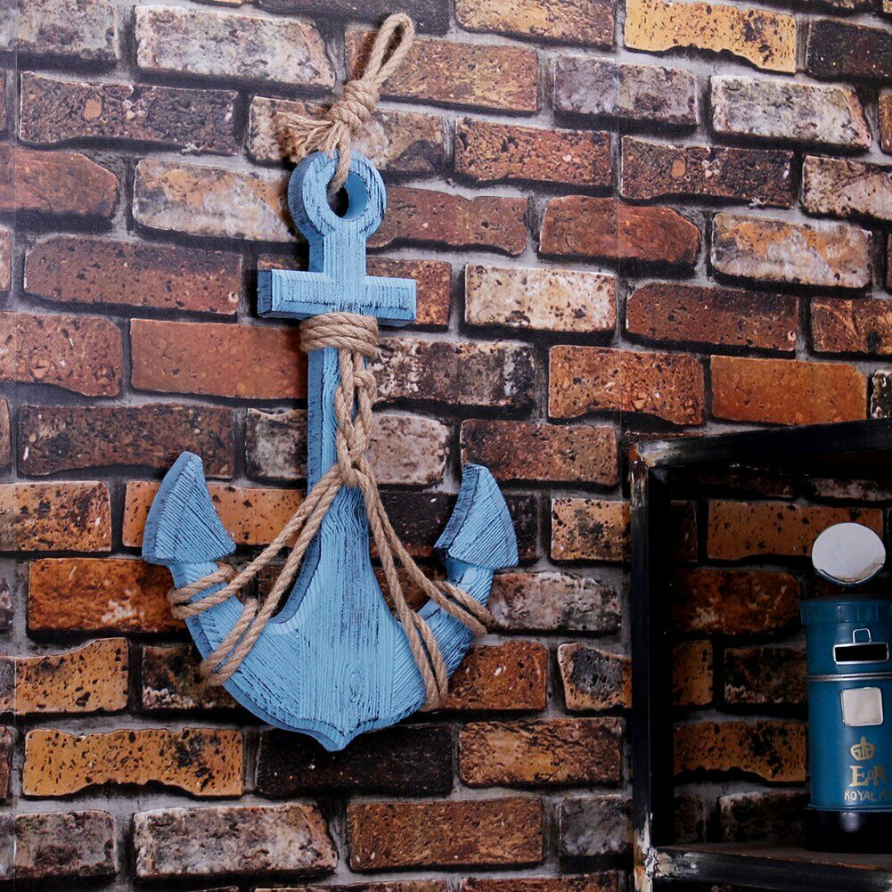 Wooden Nautical Decor Anchor Wall Hanging Ornament