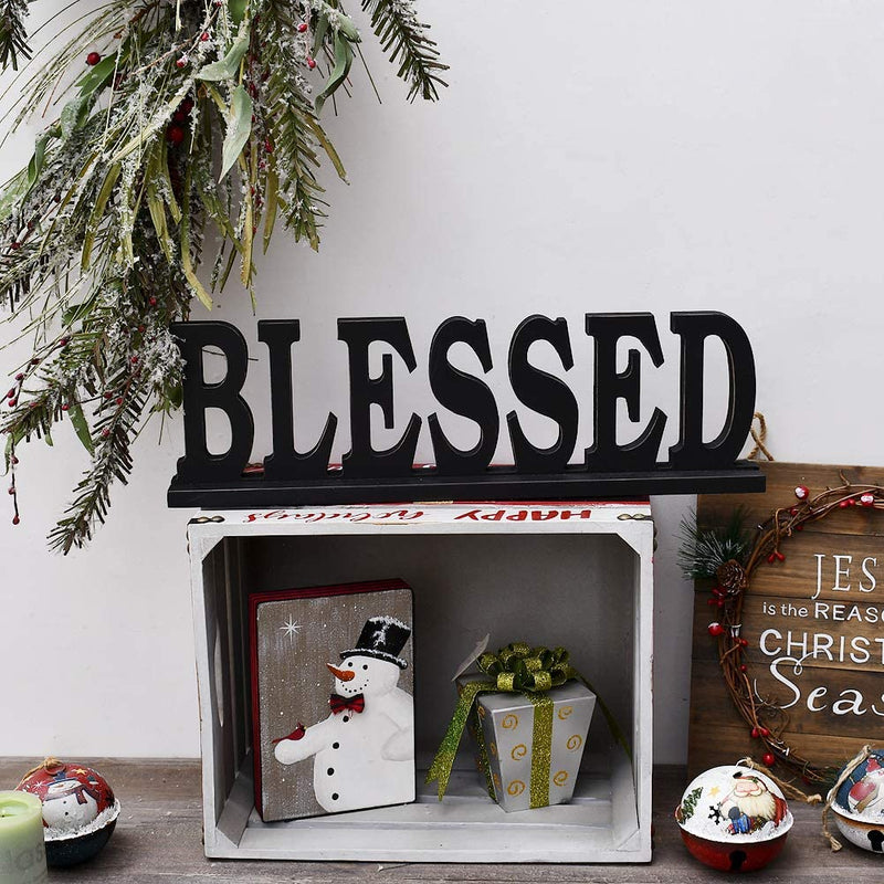 Rustic Wood Sign Blessed