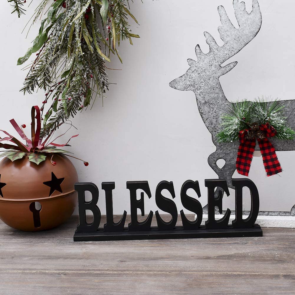 Rustic Wood Sign Blessed