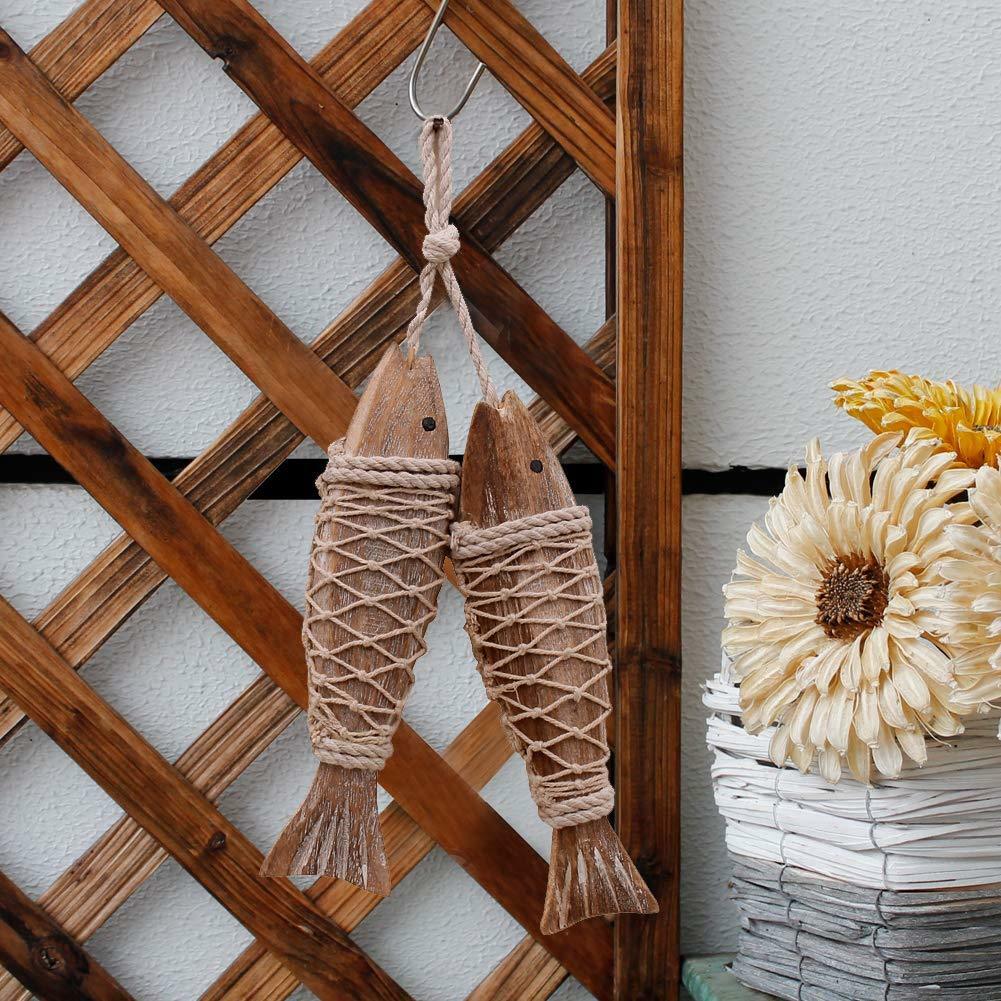 Wood Fish Decor Set