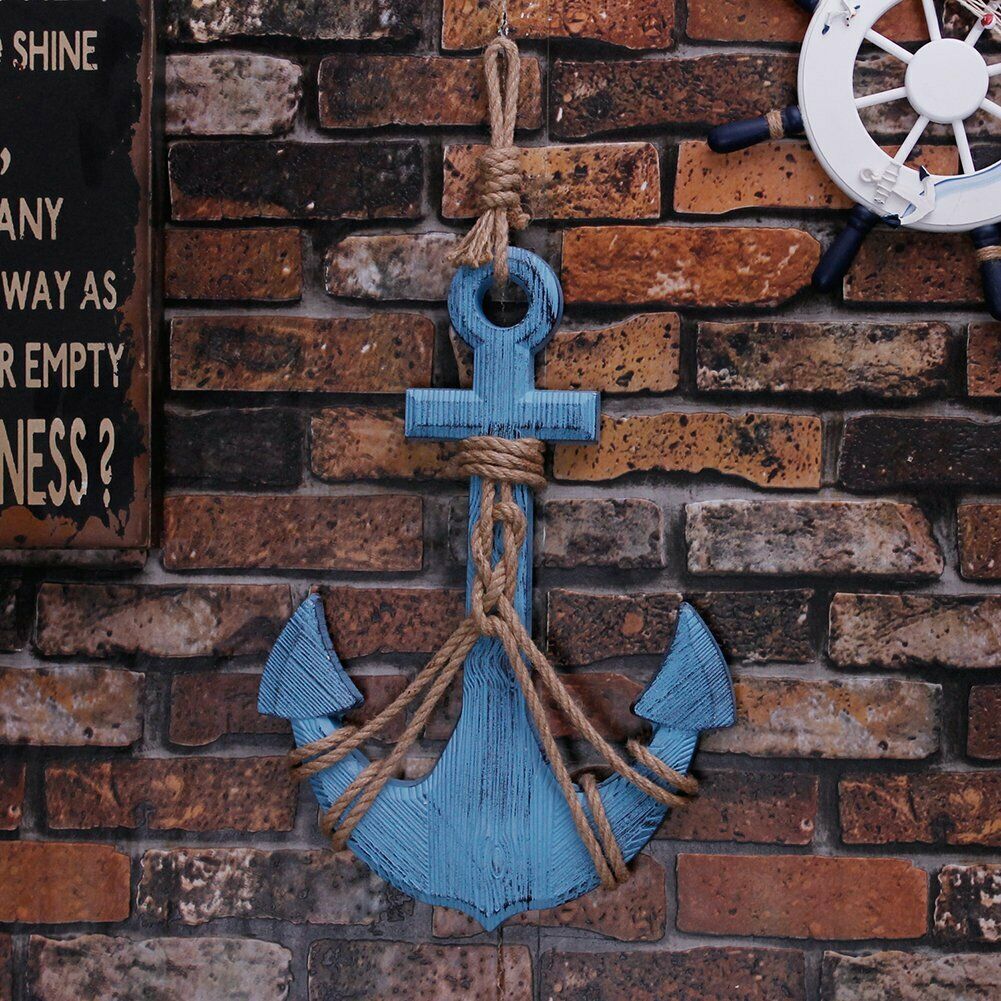 Wooden Nautical Decor Anchor Wall Hanging Ornament