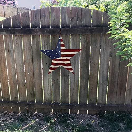 Metal American Barn Star Stripes 21"