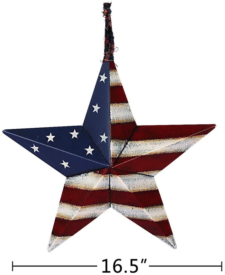 Metal American Barn Star Stripes 16,5"
