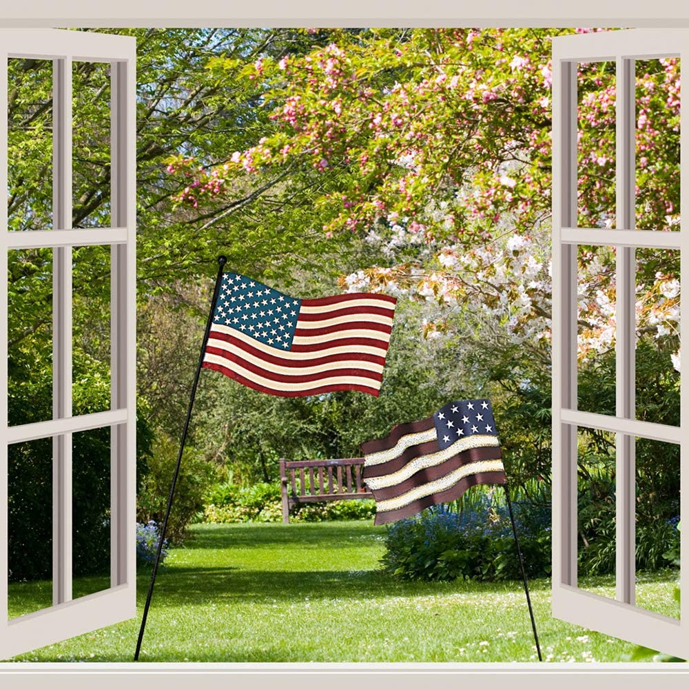 Metal American Flag Stake Collection