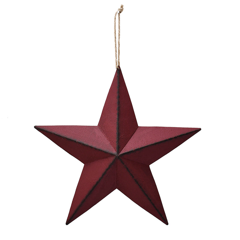 Metal Barn Star Red 12"