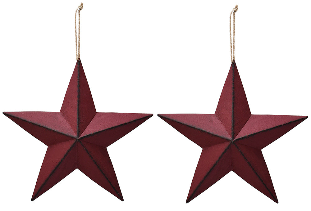 Metal Barn Star Red 12"