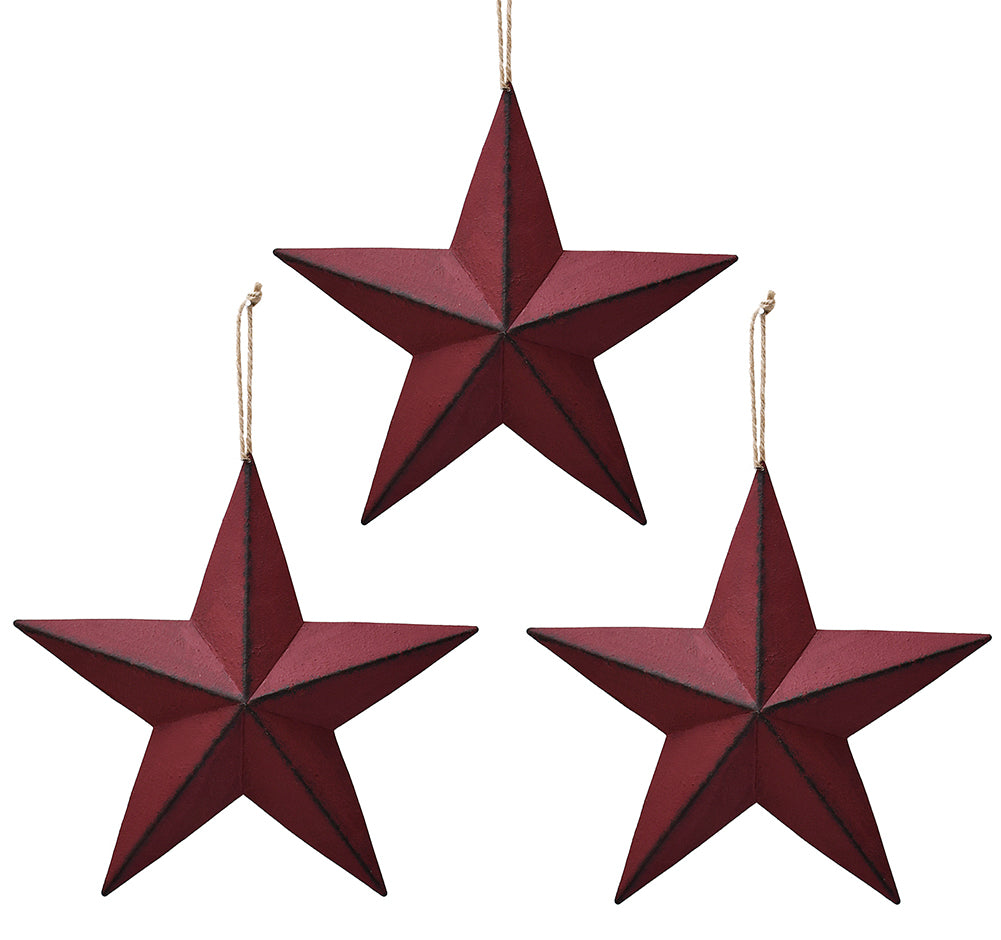 Metal Barn Star Red 12"