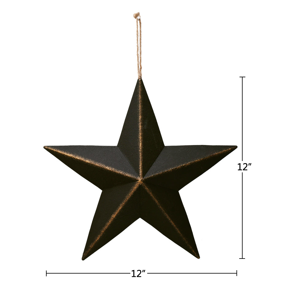 Metal Barn Star Black 12"