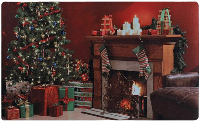 Christmas Doormat Fireplace