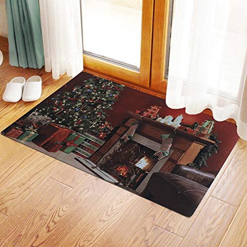 Christmas Doormat Fireplace