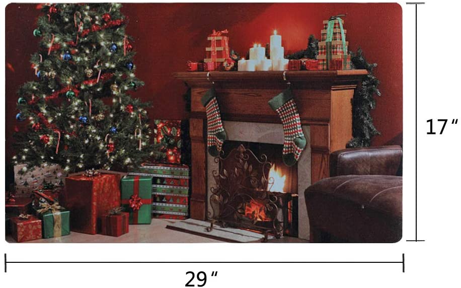 Christmas Doormat Fireplace