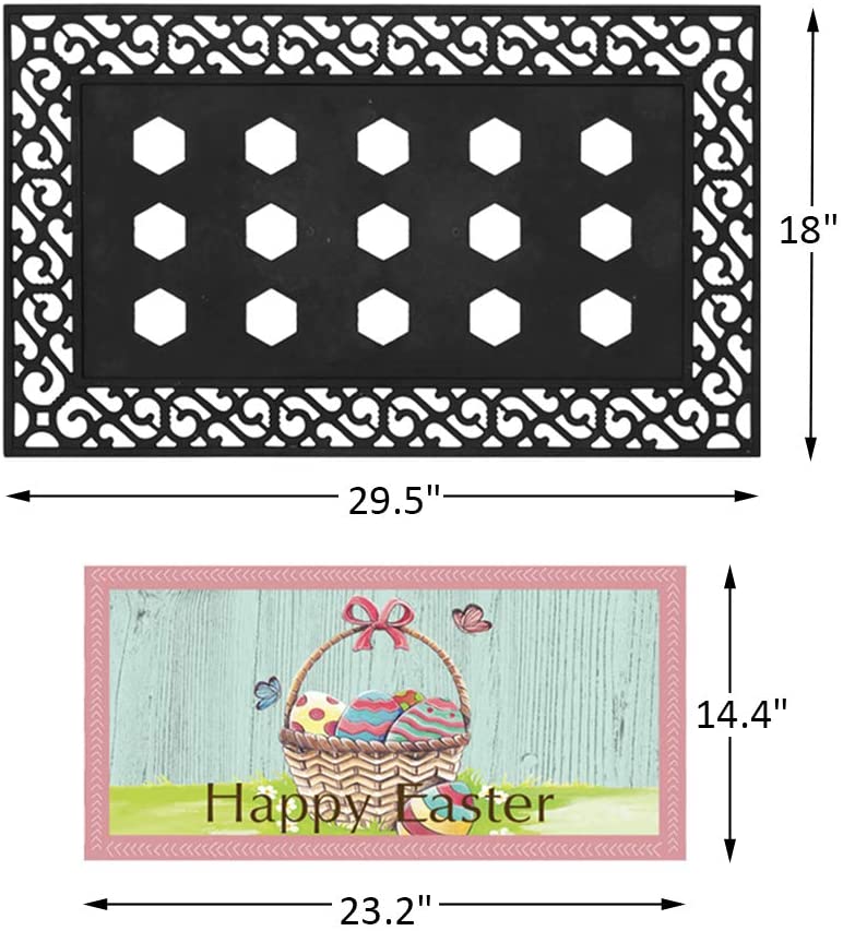 Doormat Happy Easter Rubber