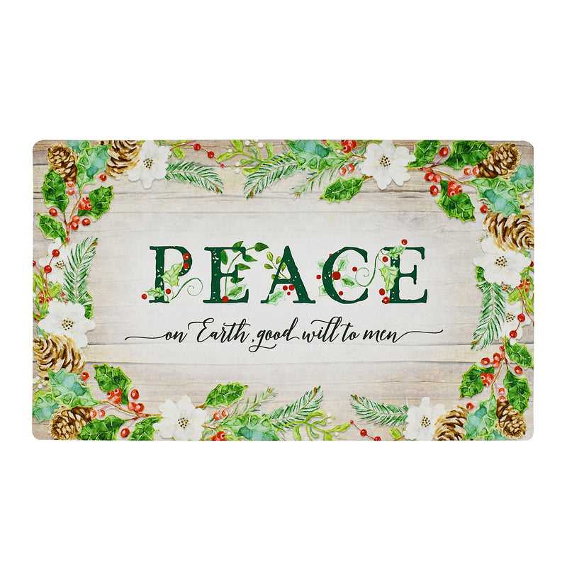 Christmas Doormat Peace