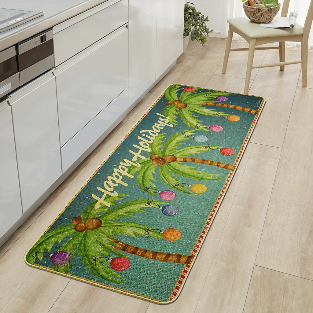 Doormat Christmas Palm Trees