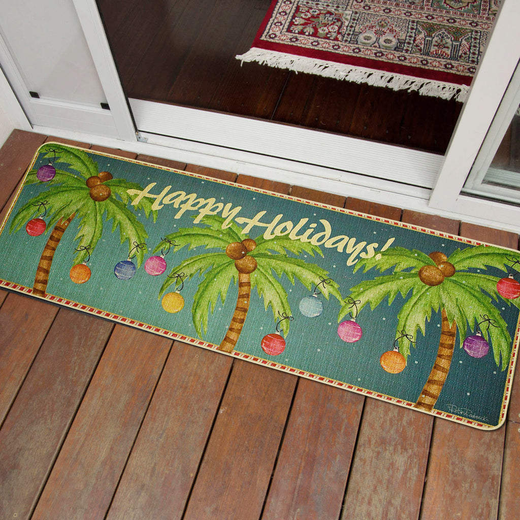 Doormat Christmas Palm Trees