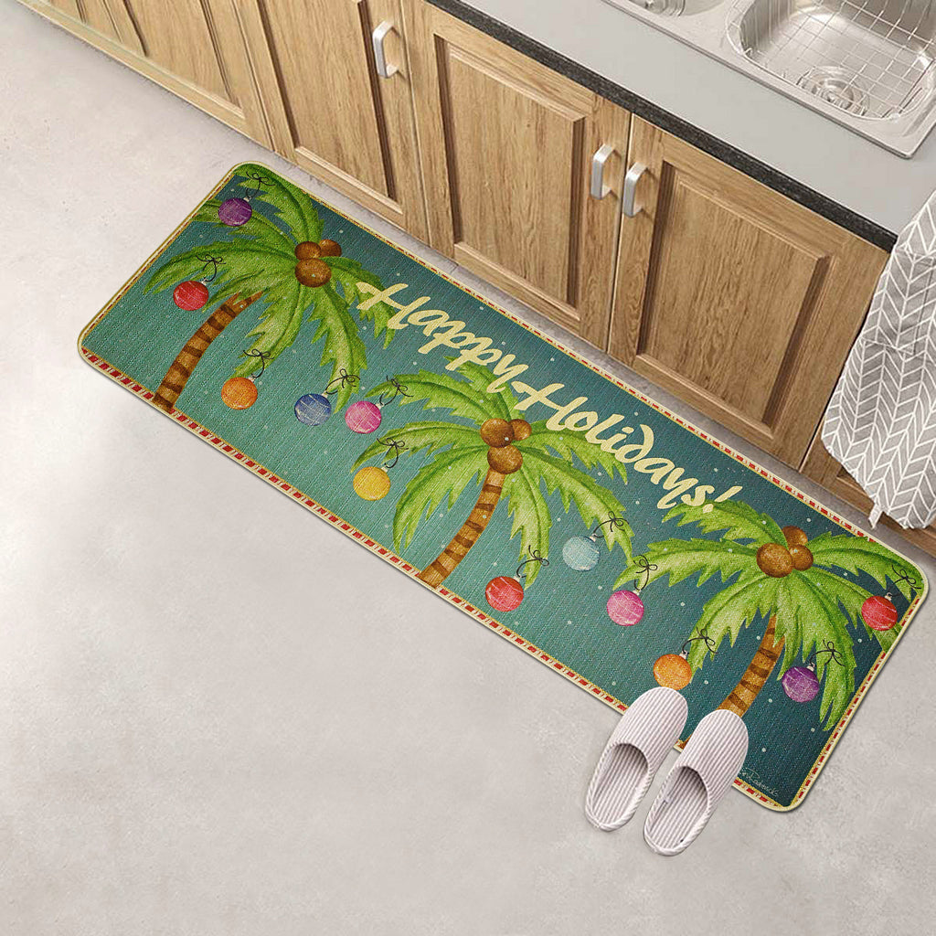 Doormat Christmas Palm Trees