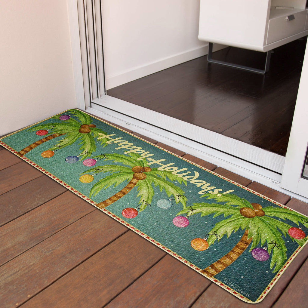 Doormat Christmas Palm Trees