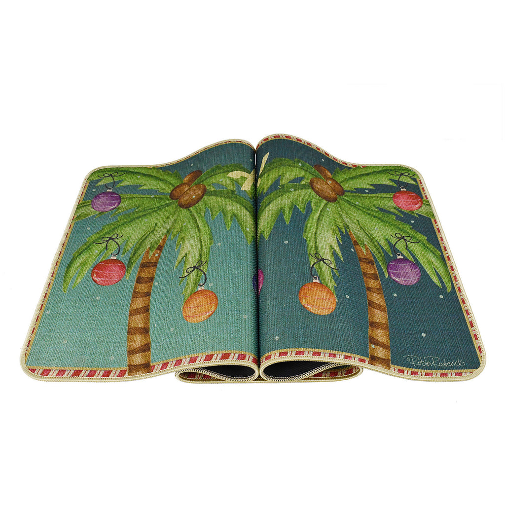 Doormat Christmas Palm Trees