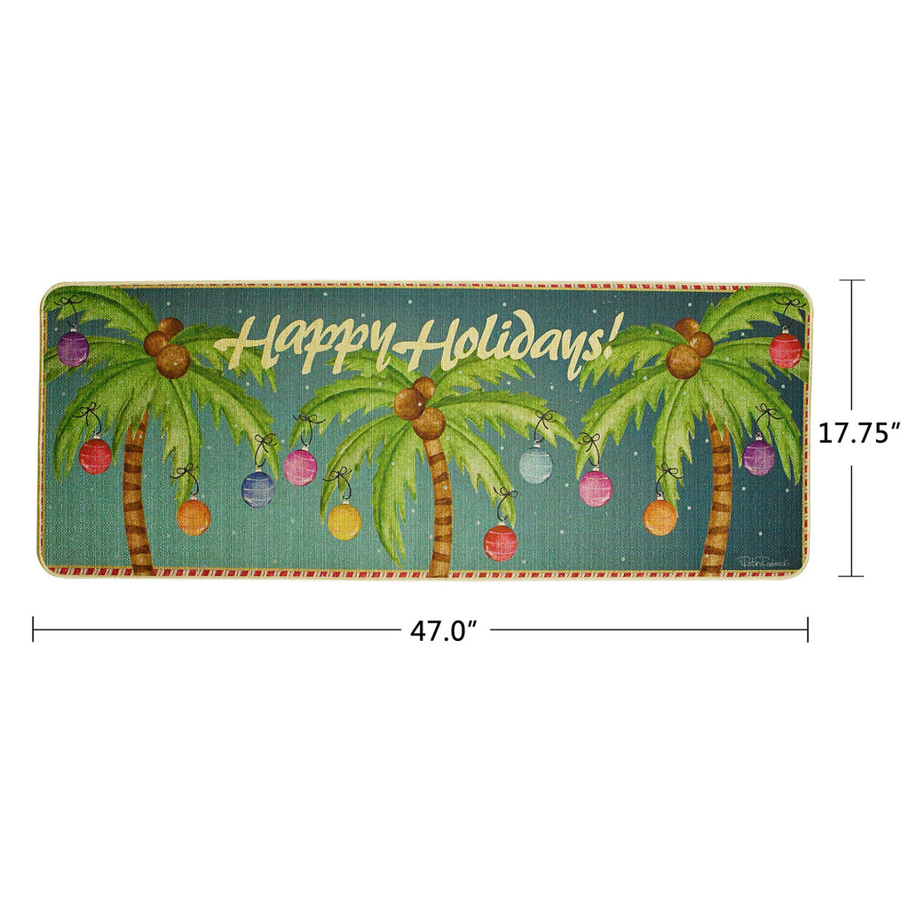 Doormat Christmas Palm Trees