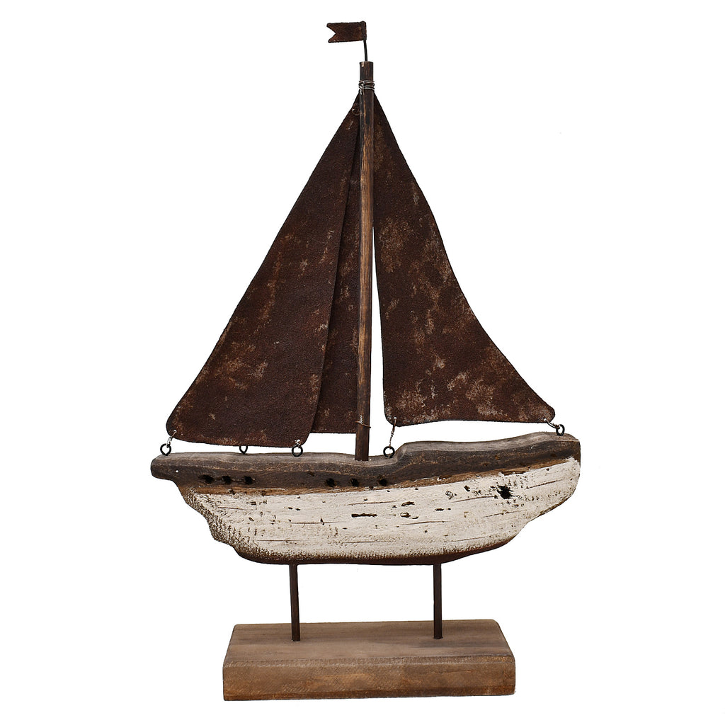 Wooden Metal Sailboat