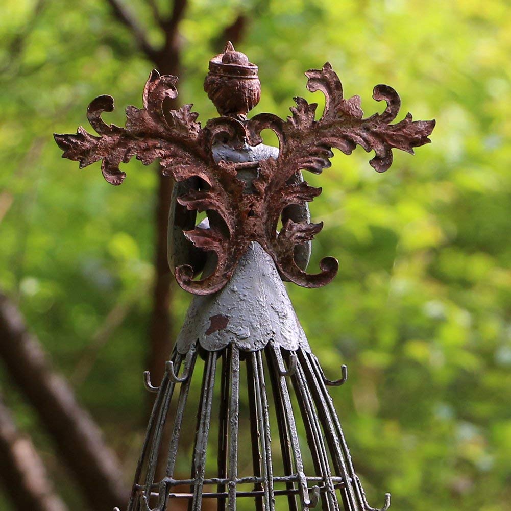 Antiqued Metal Angel Garden Statue