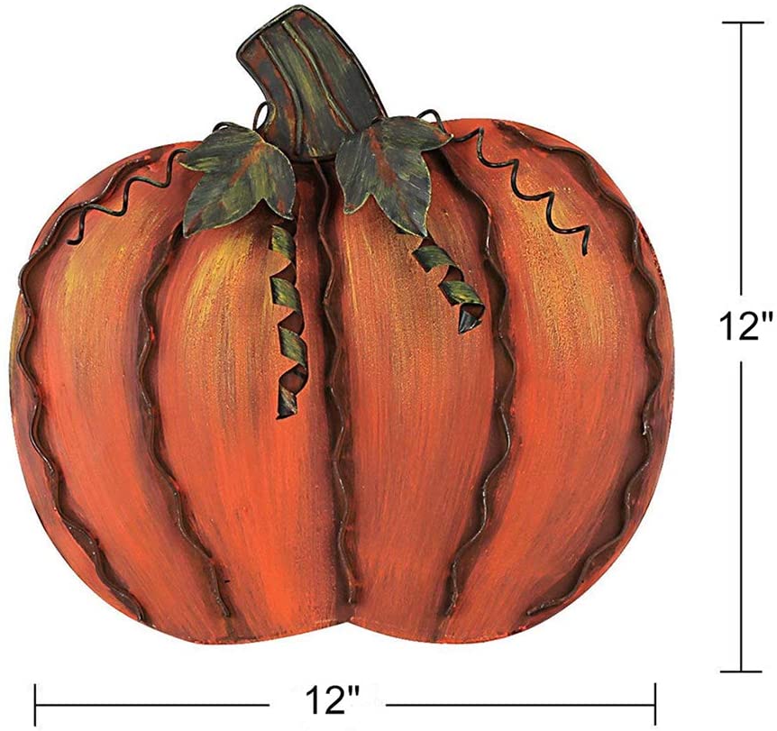 Metal Pumpkin 12"