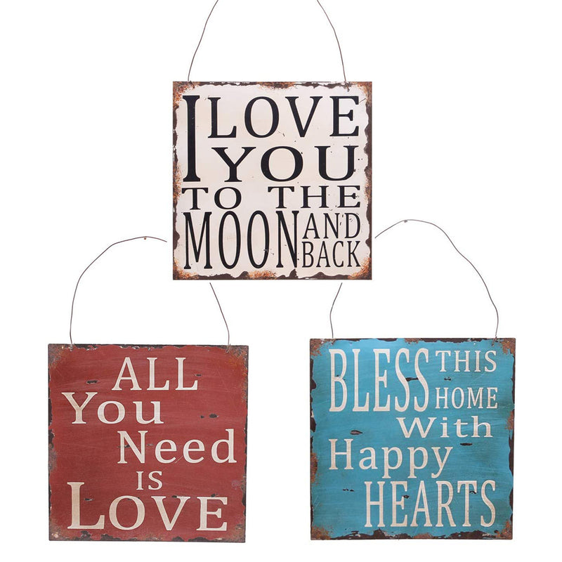 Vintage Metal Wall Sign Love