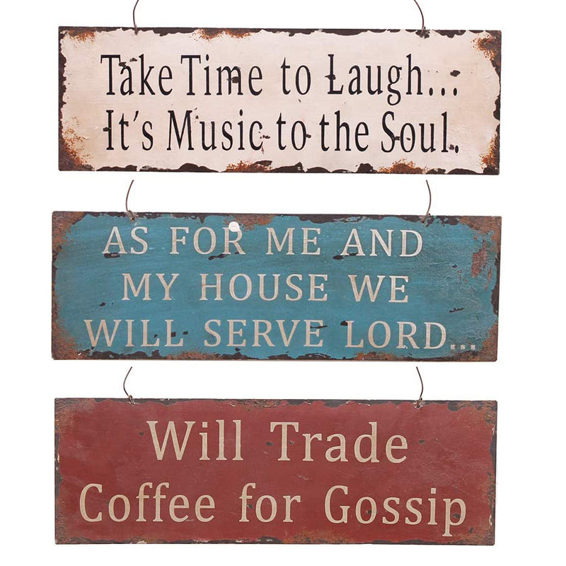 Vintage Metal Wall Sign 18"