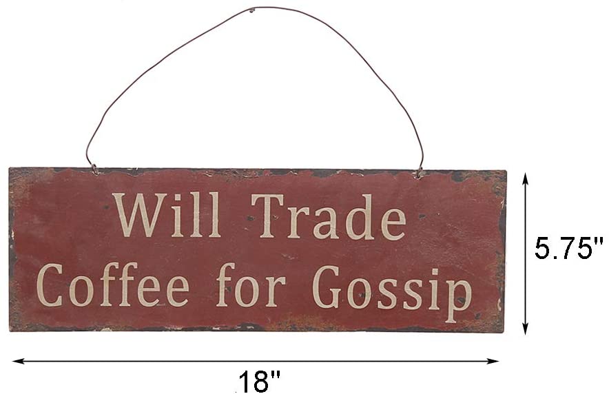 Vintage Metal Wall Sign 18"