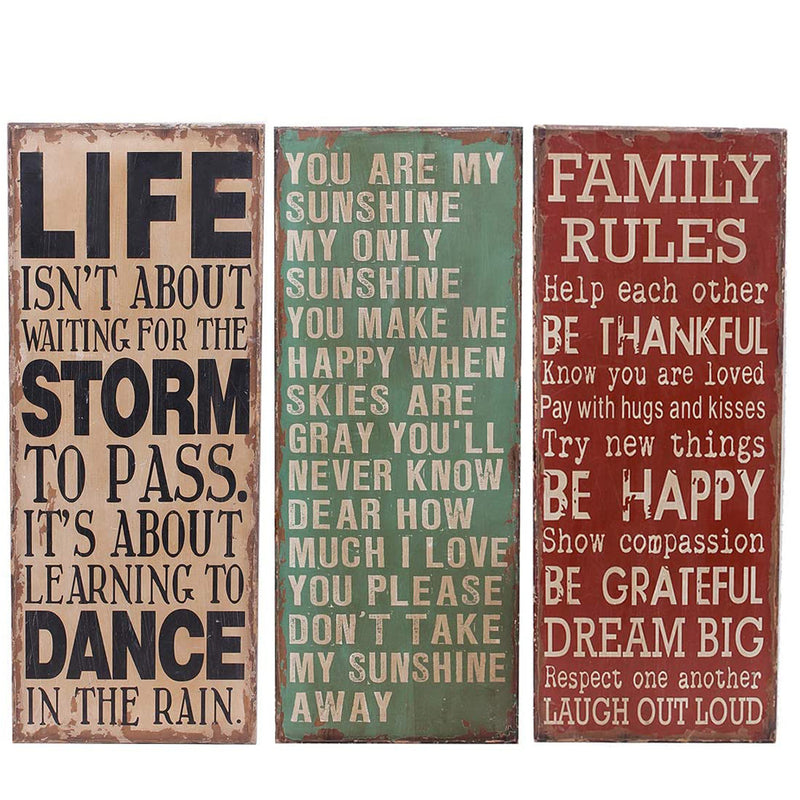 Vintage Wooden Wall Signs