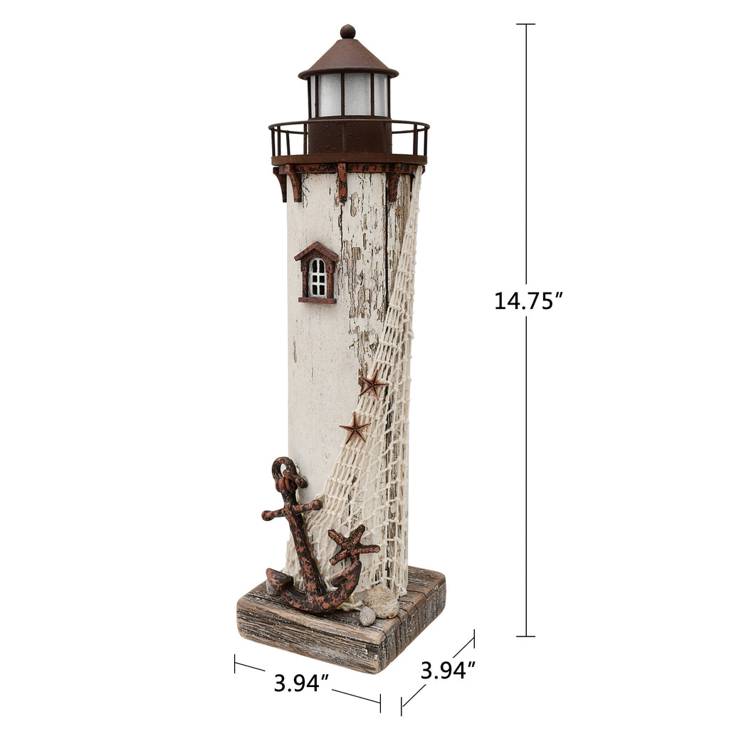 Lighthouse with lights 14.75"