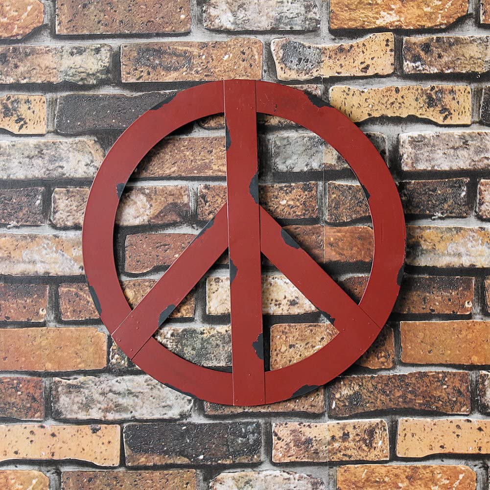 Metal Treasured Red Peace Sign