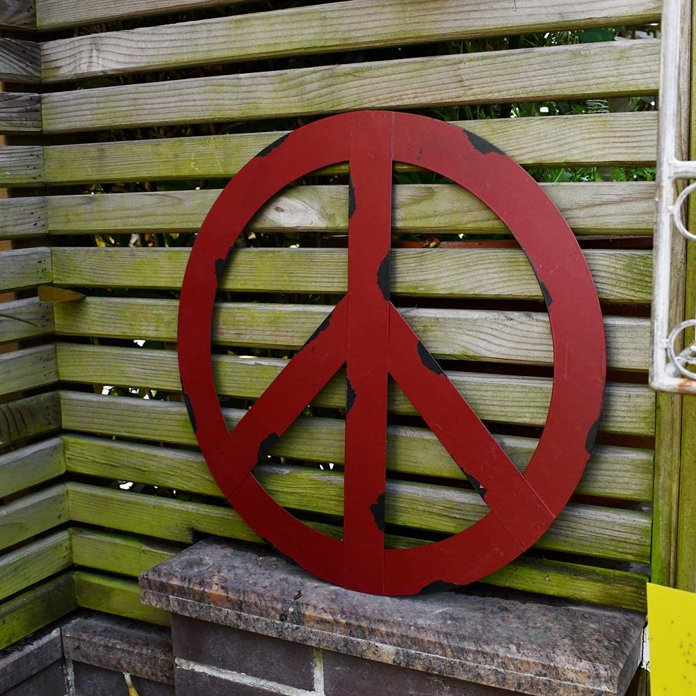 Metal Treasured Red Peace Sign