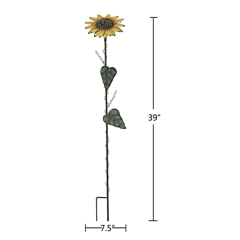 Metal Sunflower Garden Stake
