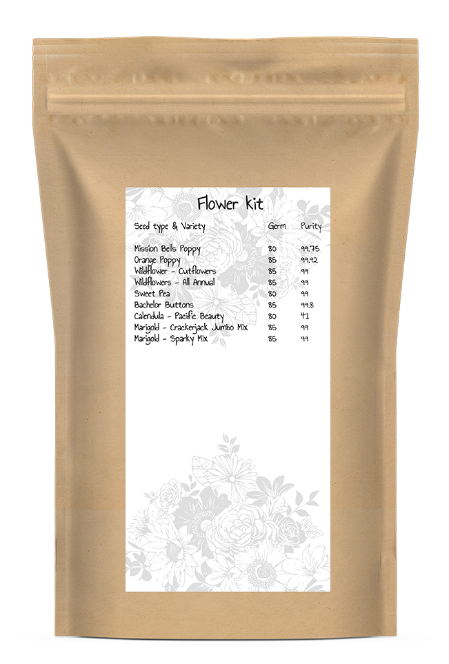 Organic Flower Seed Kit - 9 variety